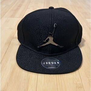 Jordan Hat Cap Snap Back Youth Kids Black Jumpman Basketball